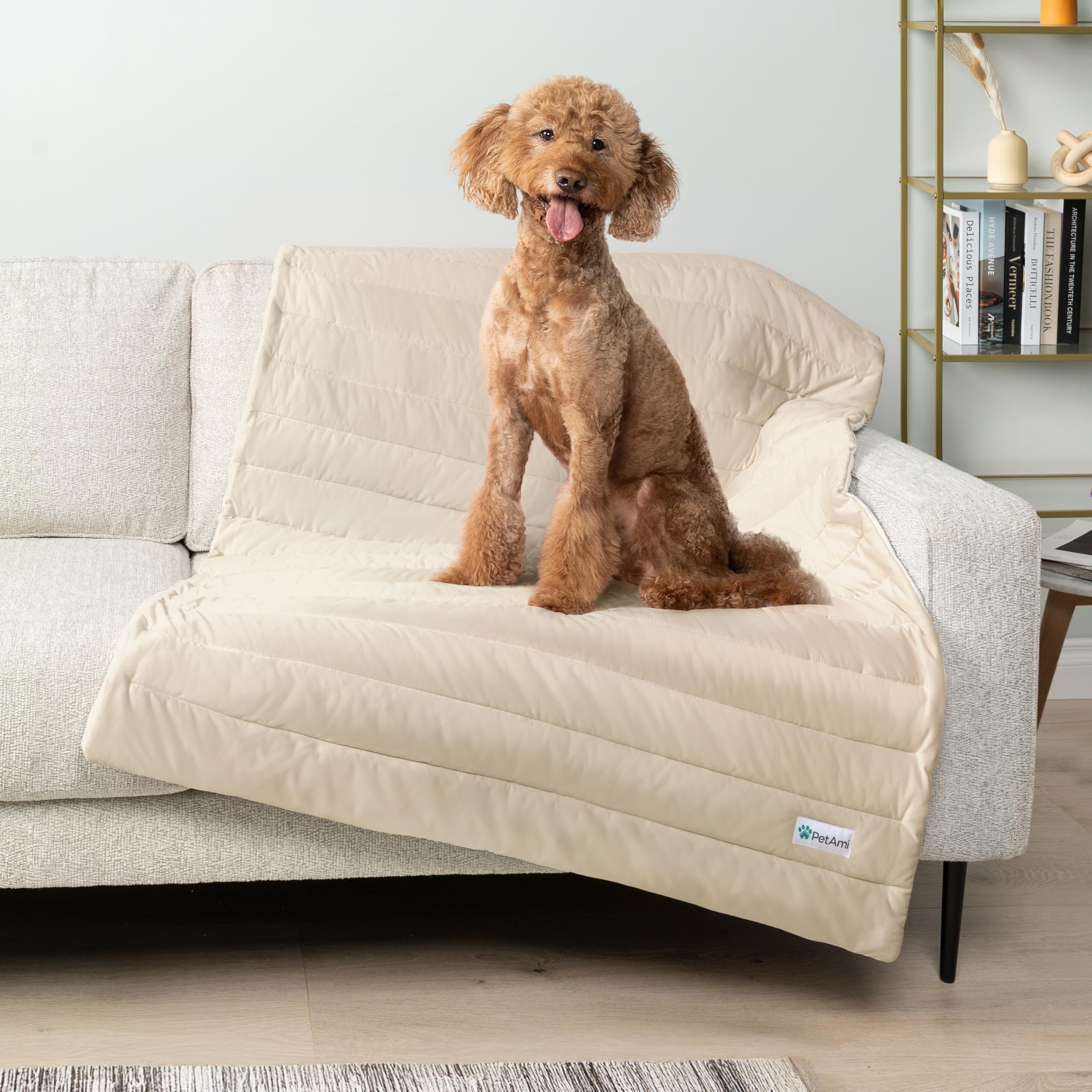 PetAmi plush soft side adds cushion and cooling for lounging