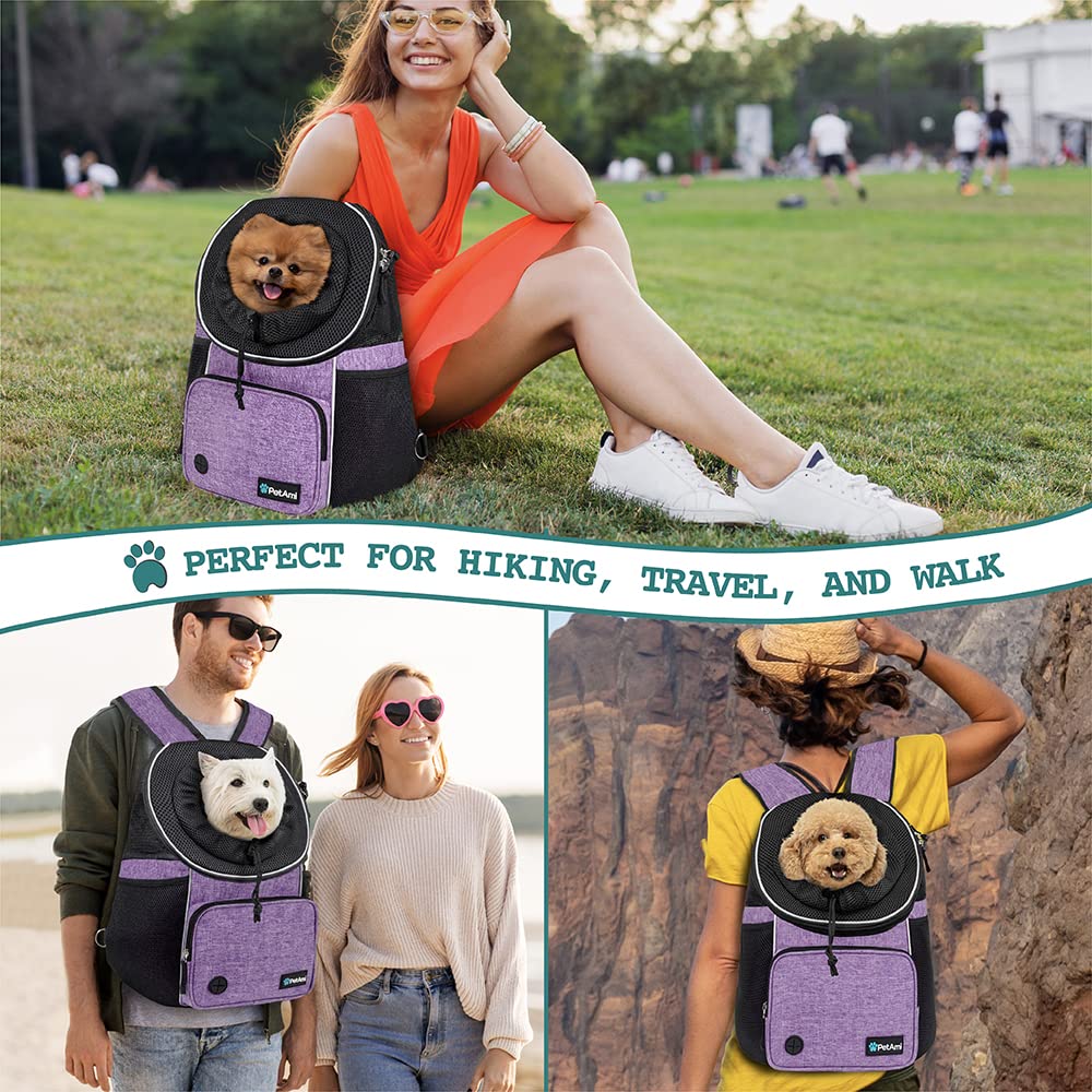 PetAmi built-in poop bag dispenser and front pocket for essentials