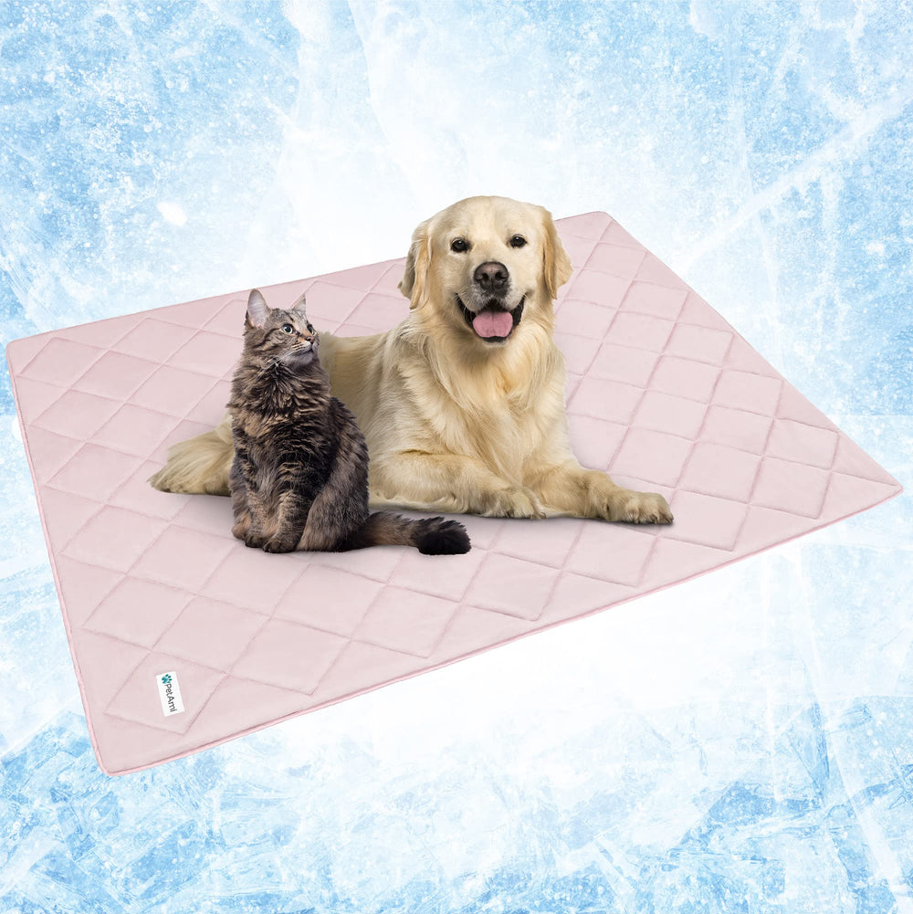 PetAmi premium cooling blanket reverses to plush side for extra coziness