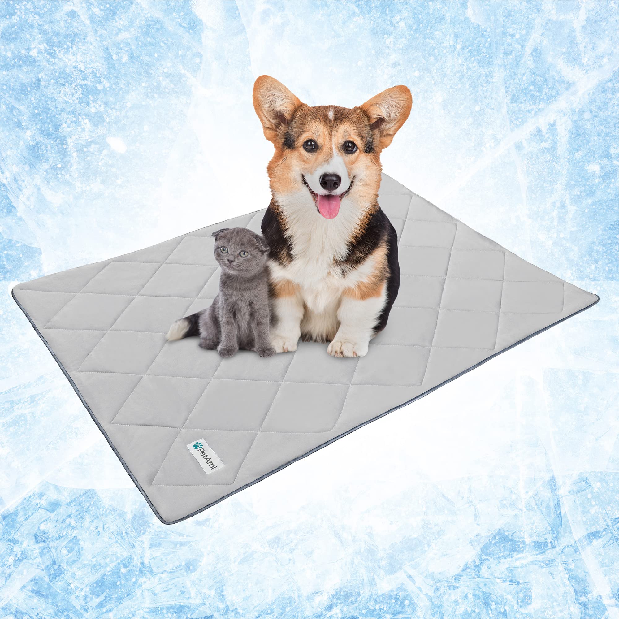 PetAmi Premium Cooling Dog Blanket used as car blanket for pets