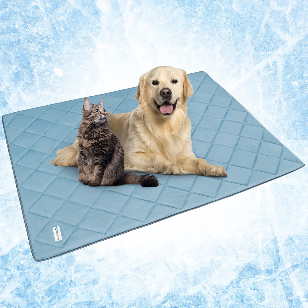 PetAmi Premium Cooling Dog Blanket car ride keeps pets calm.