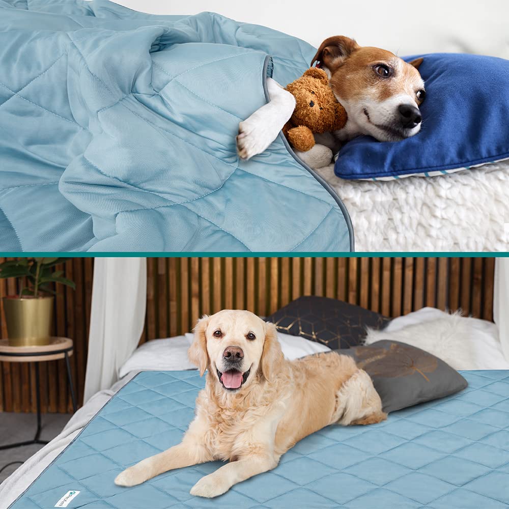 PetAmi Premium Cooling Dog Blanket folded view shows compact storage and versatile use.