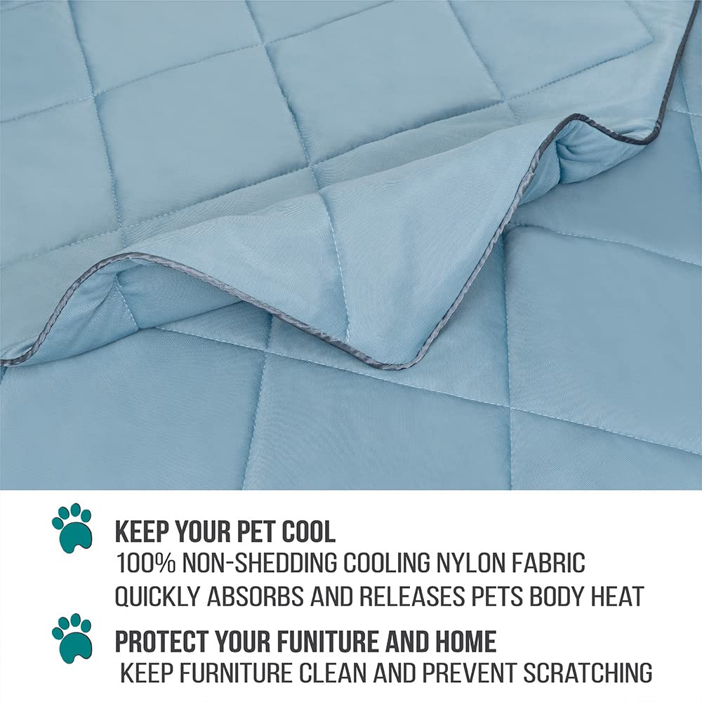 PetAmi Premium Cooling Dog Blanket in car for travel comfort