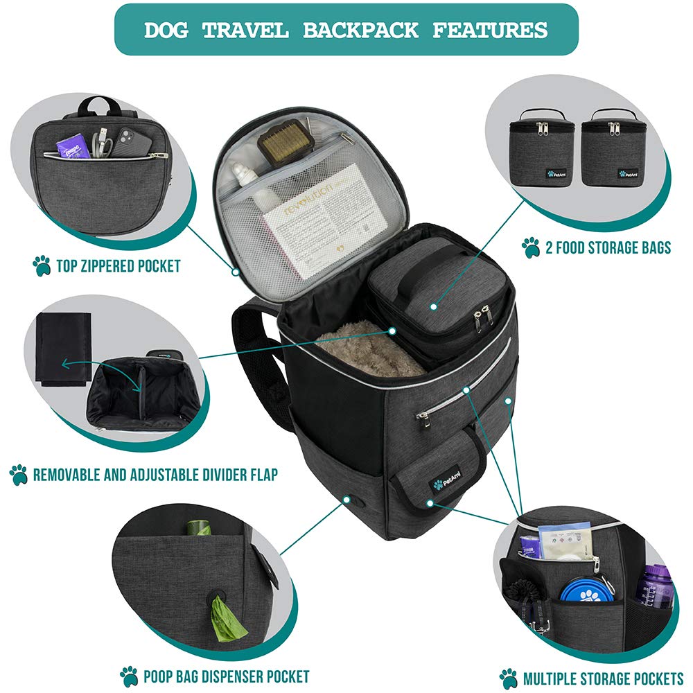 PetAmi puppy diaper bag keeps treats organized and accessible on trips.