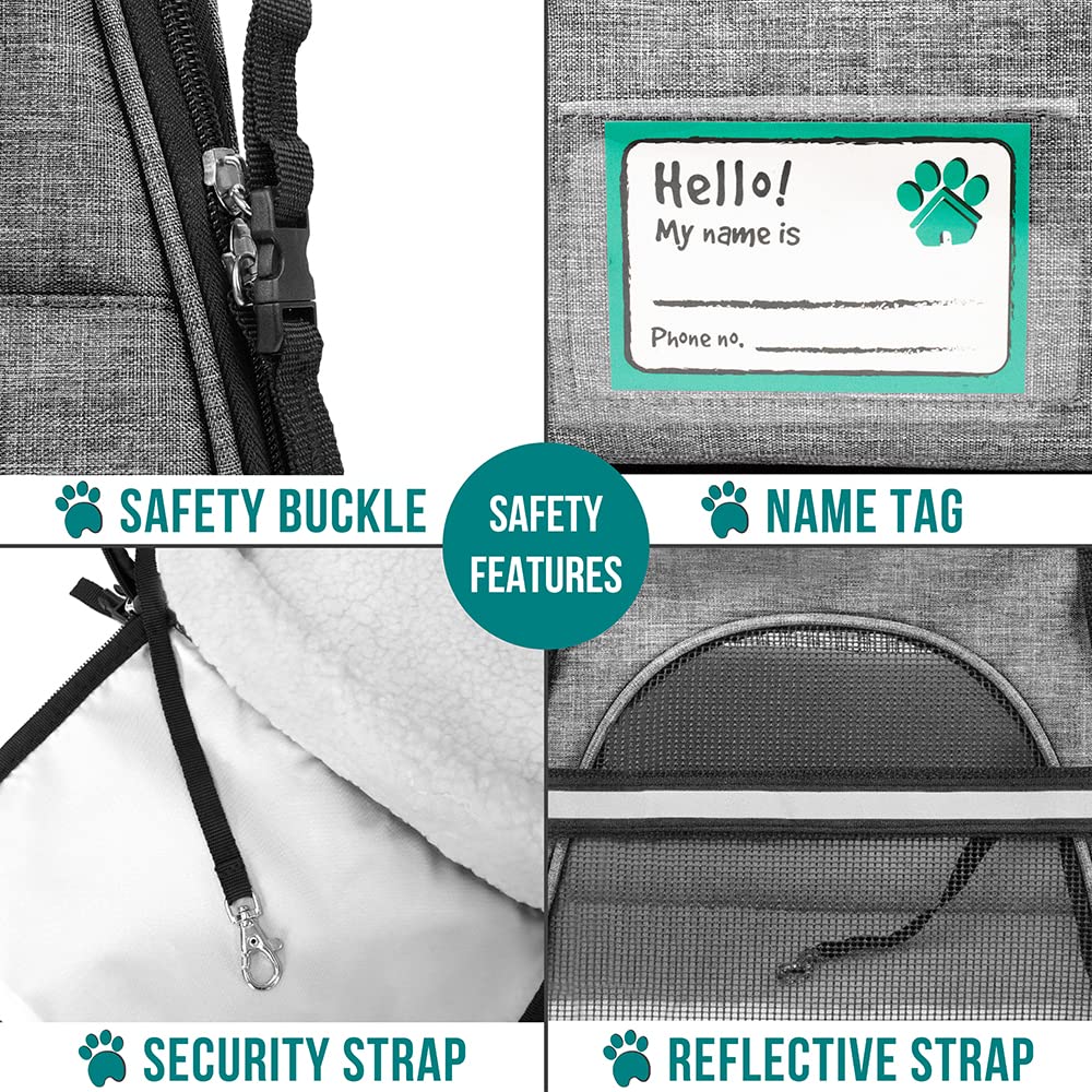 PetAmi carrier with reflective front trim for visibility