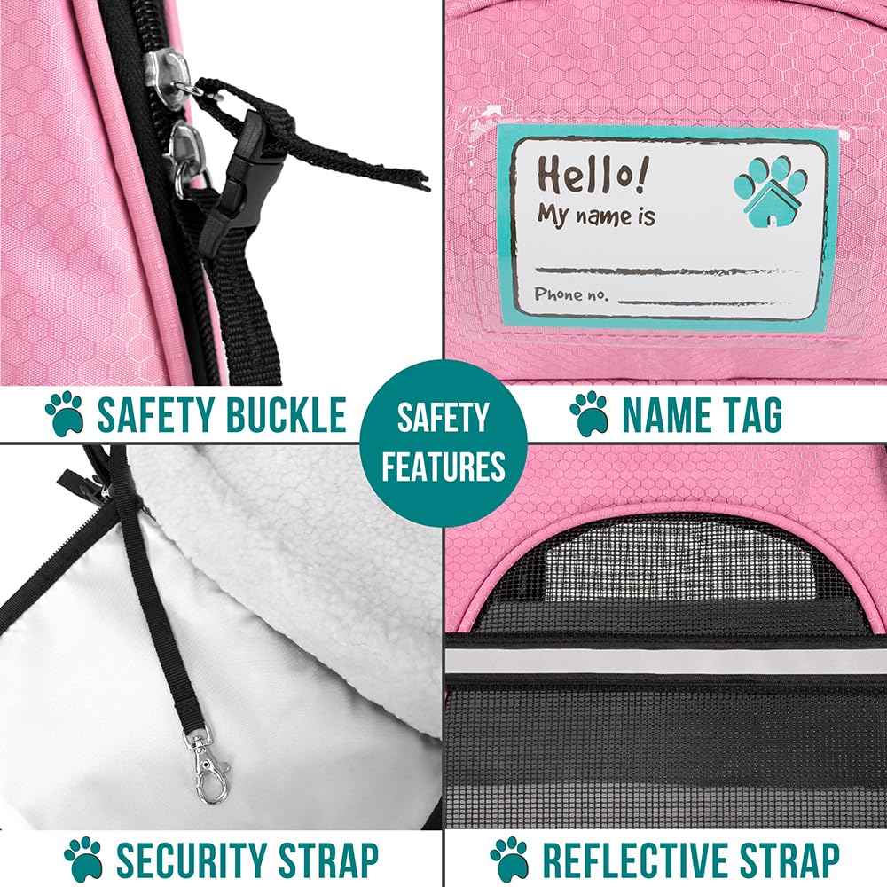 PetAmi reflective trim carrier for improved visibility in low light
