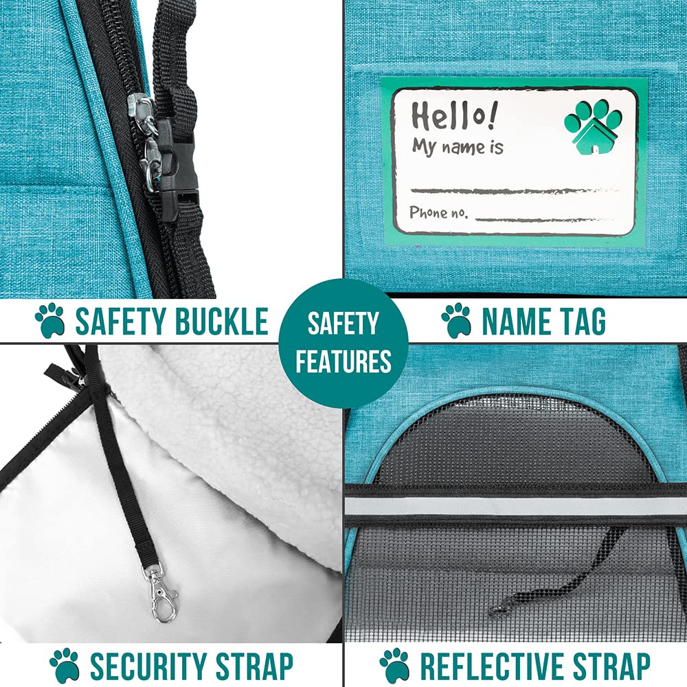 PetAmi reflective trim enhances visibility during low-light travel