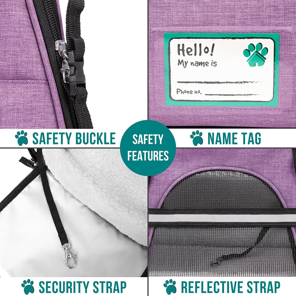 PetAmi carrier has reflective trim for safer night use.