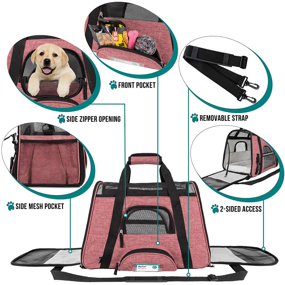 PetAmi removable sherpa bed for pet comfort in cozy carrier.