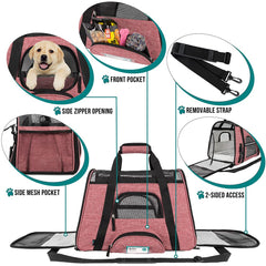 PetAmi removable sherpa bed for pet comfort in cozy carrier.