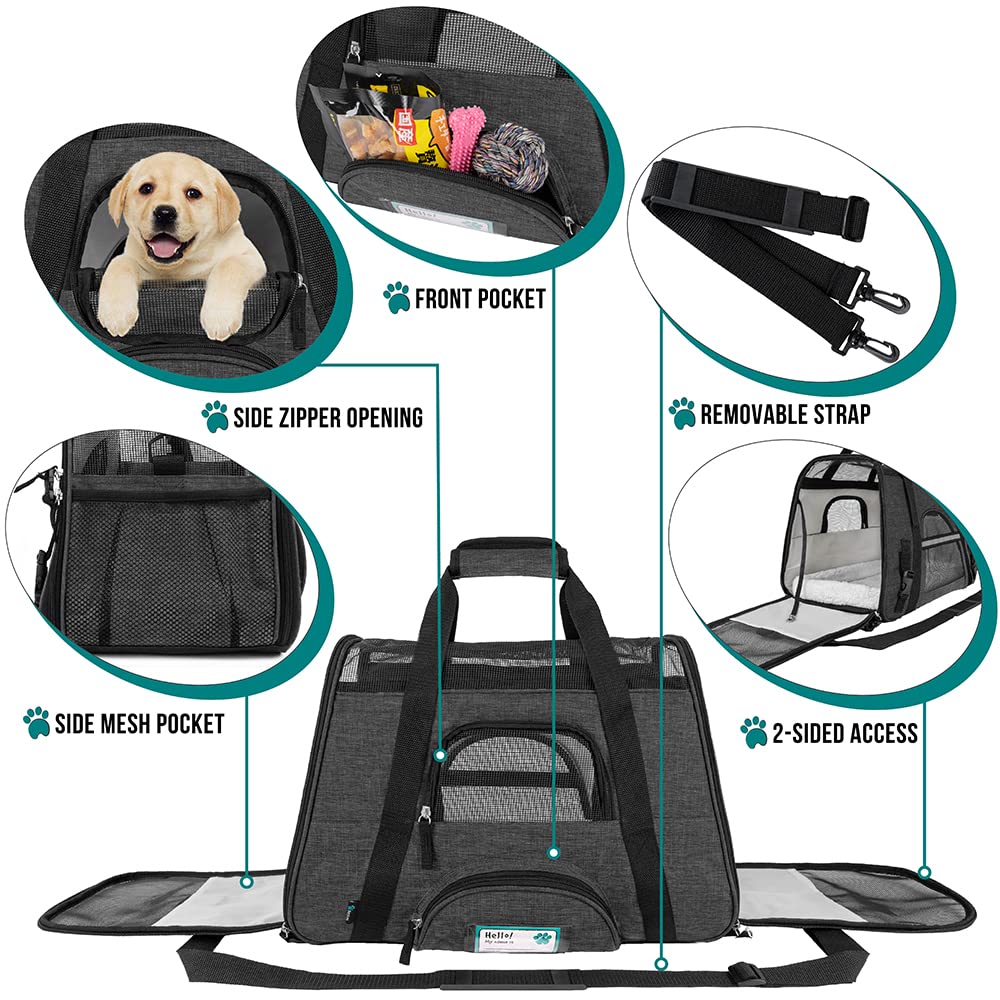 PetAmi removable sherpa bed inside for cozy naps on trips.