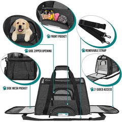 PetAmi removable sherpa bed inside for cozy naps on trips.
