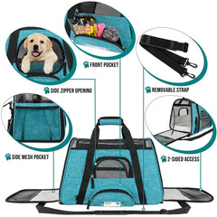 PetAmi sherpa-bed removable carrier provides cozy rest during car trips and vet visits.