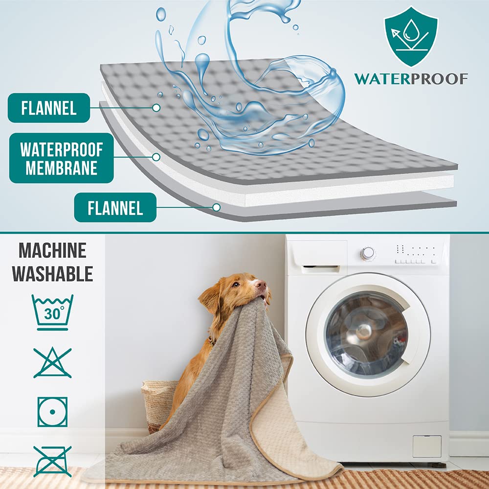 PetAmi reversible dog blanket fleece-side showing soft comfort for naps