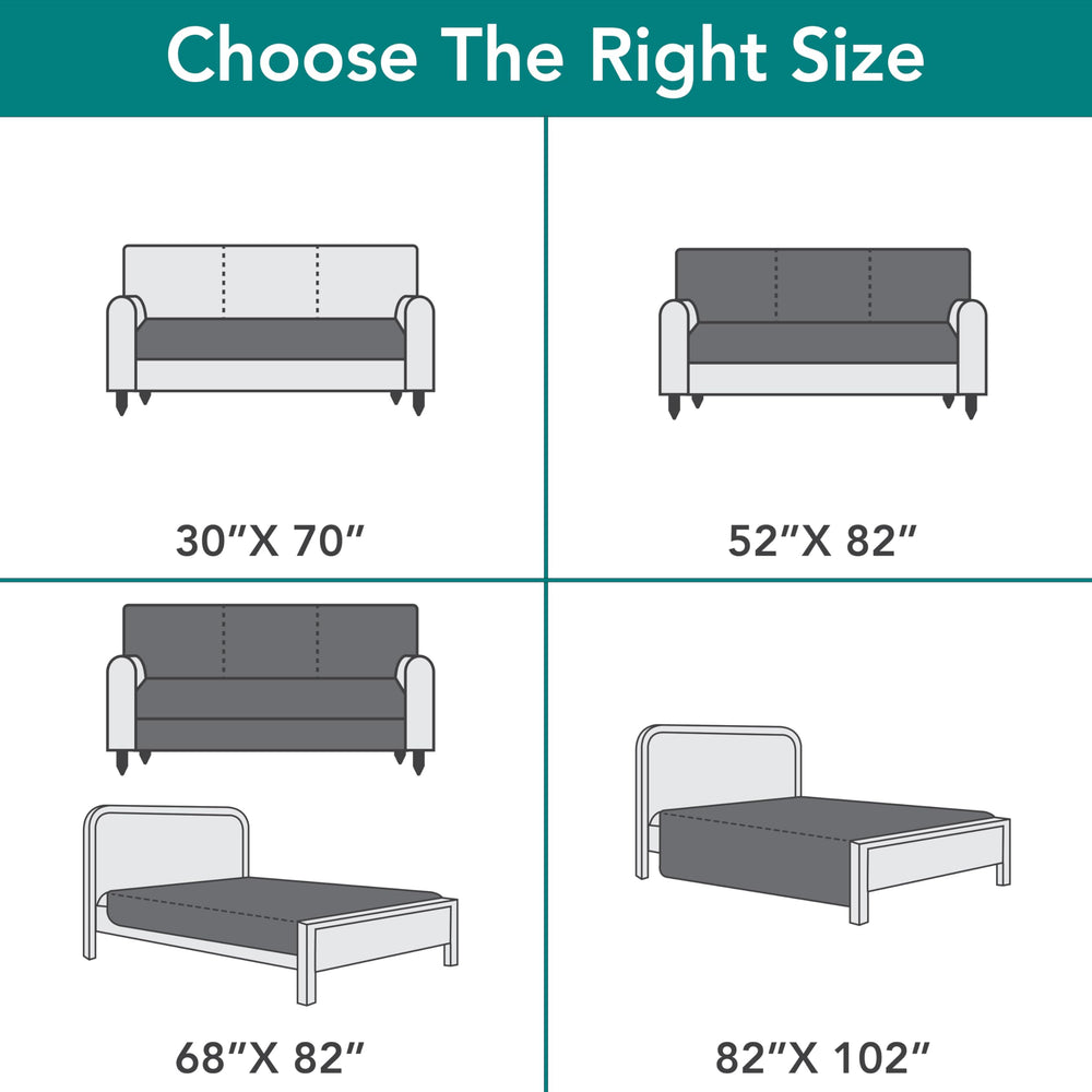 PetAmi gray blanket laid over a sofa demonstrates machine washable convenience.
