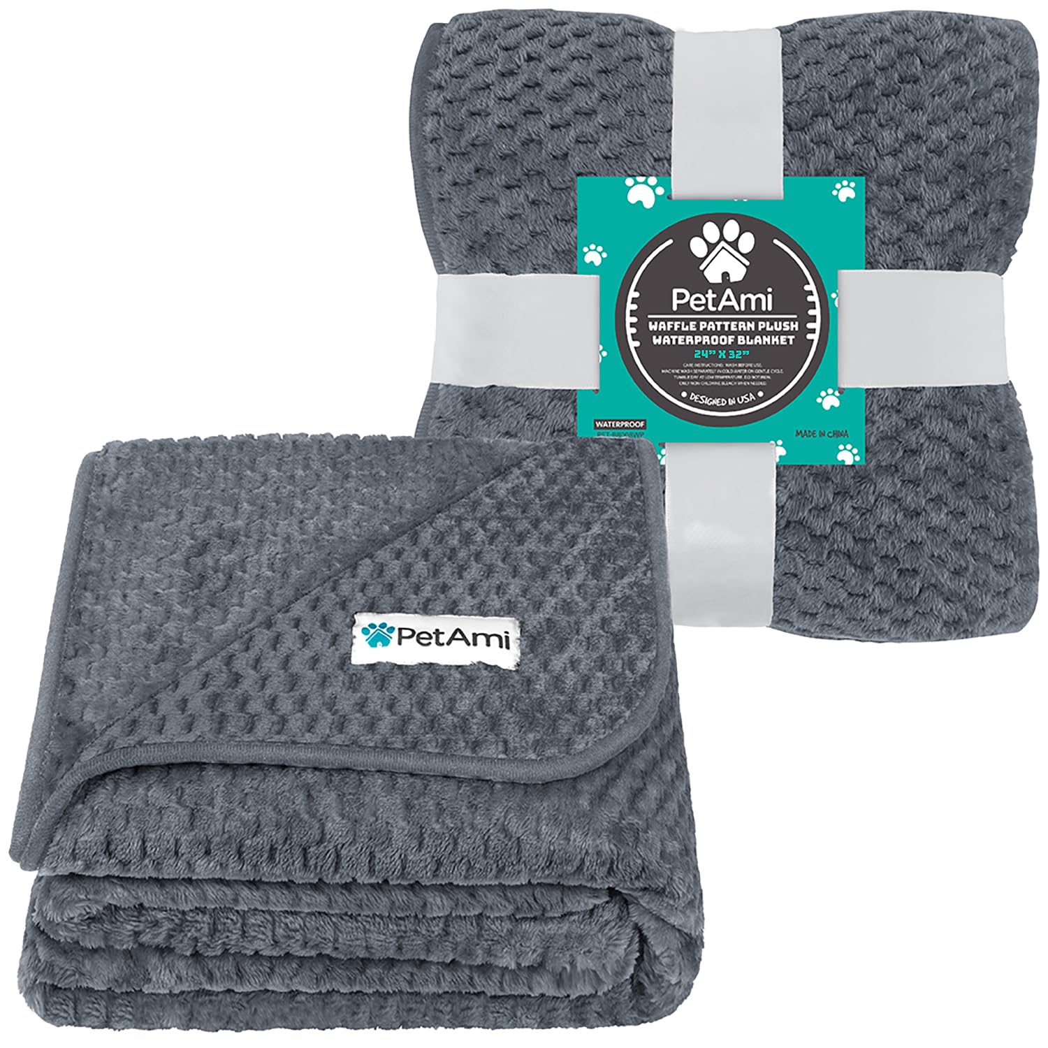 PetAmi reversible waffle-texture closeup highlights dual-sided warmth