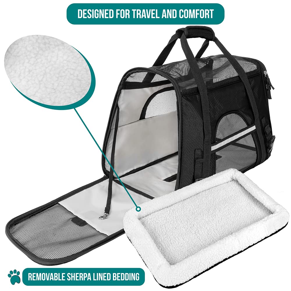 PetAmi safe dog carrier with reflective trim for low-light visibility.