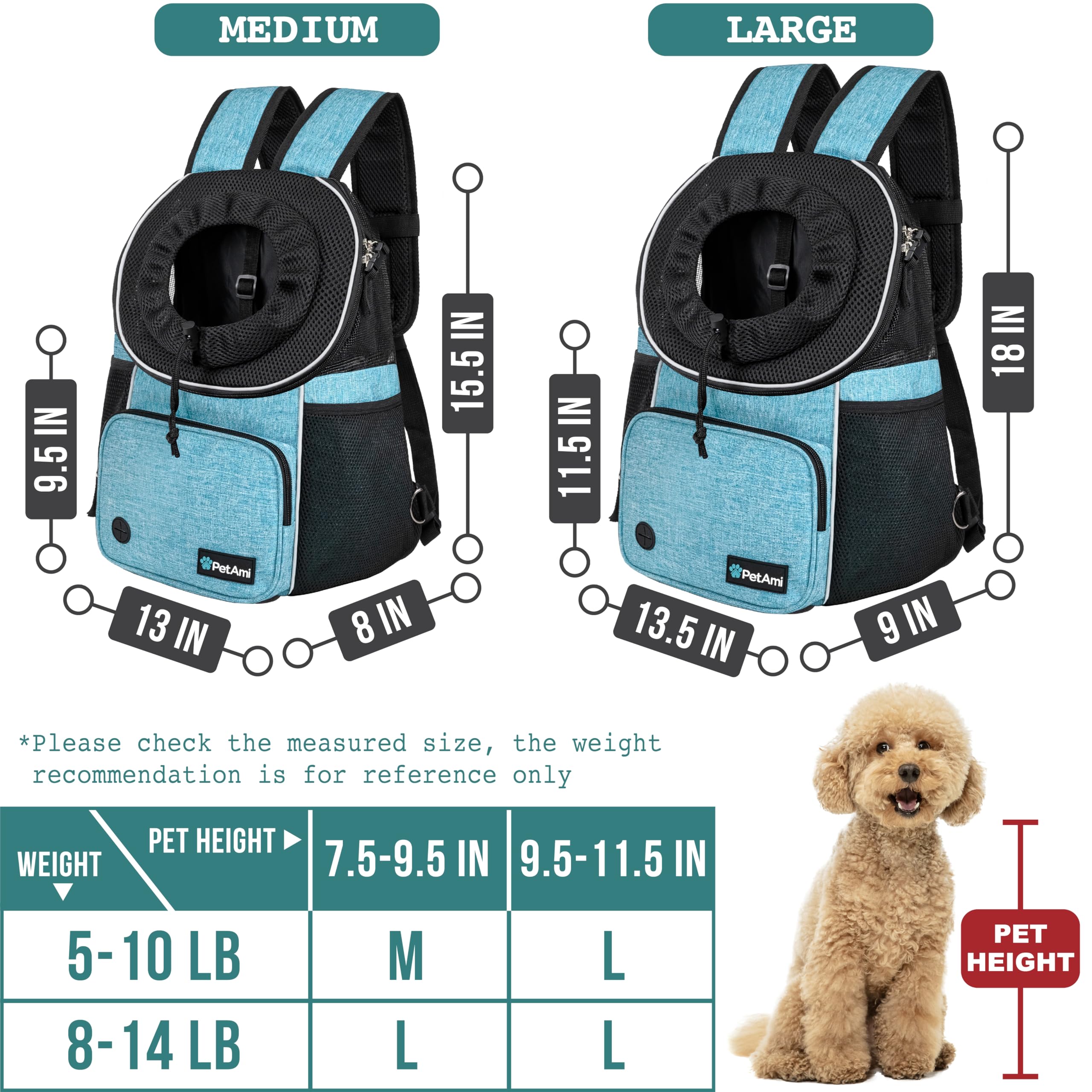 PetAmi interior safety buckle keeps your pet secure during use.