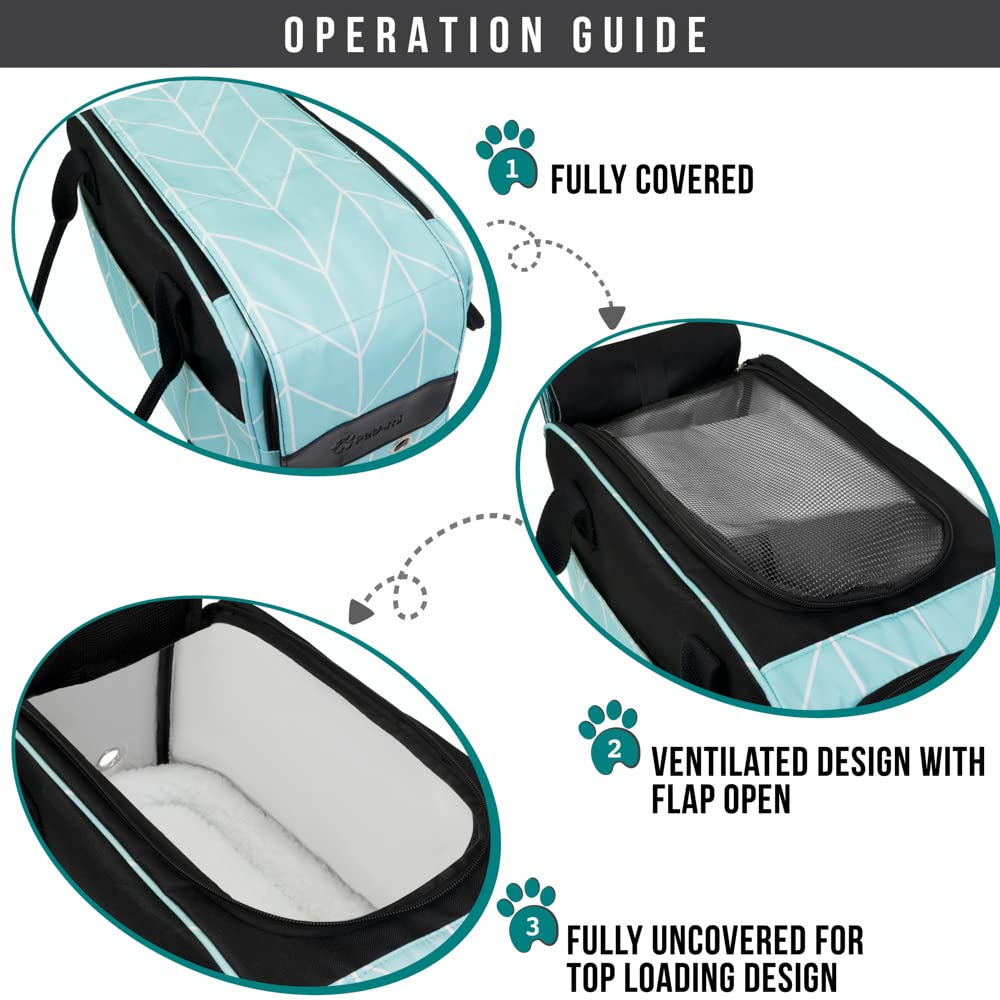 PetAmi sherpa bed removable liner soft cozy rest on the go