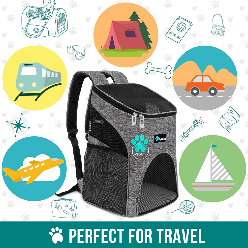 PetAmi side mesh pocket storage for treats and water