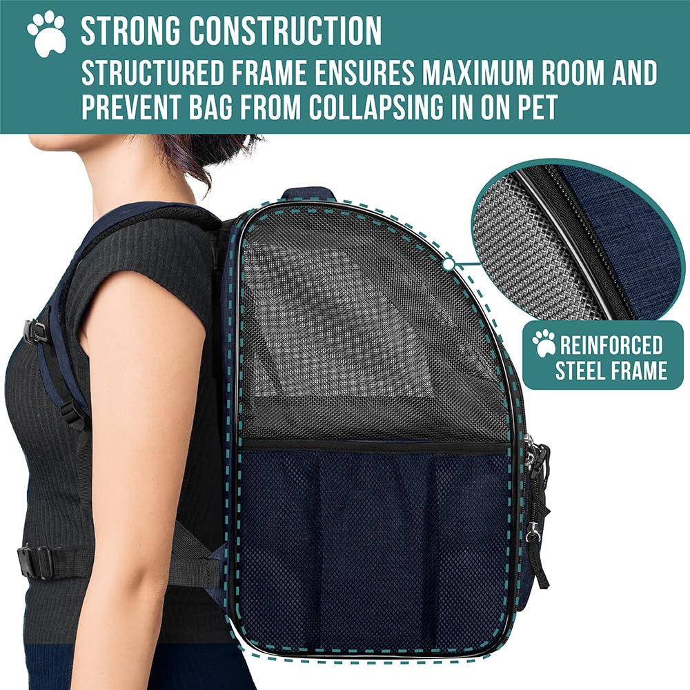 PetAmi carrier includes side pockets and a front pocket for essentials.