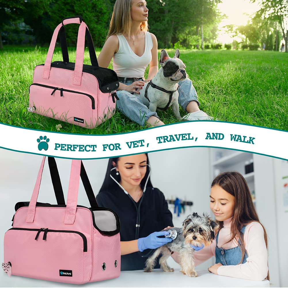 PetAmi small dog purse carrier breathable mesh highlights ventilation for small pets