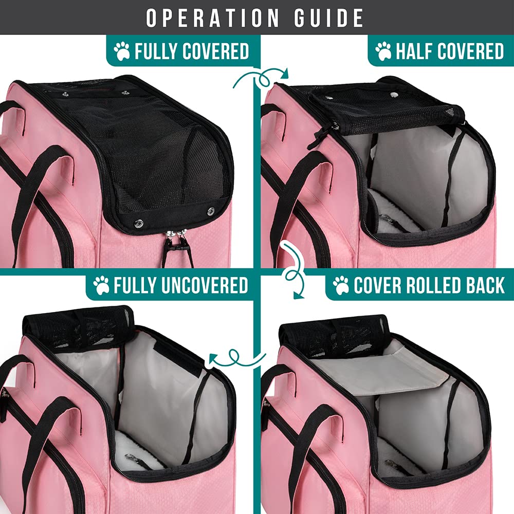 PetAmi small dog purse carrier internal safety buckle promotes pet security on the go