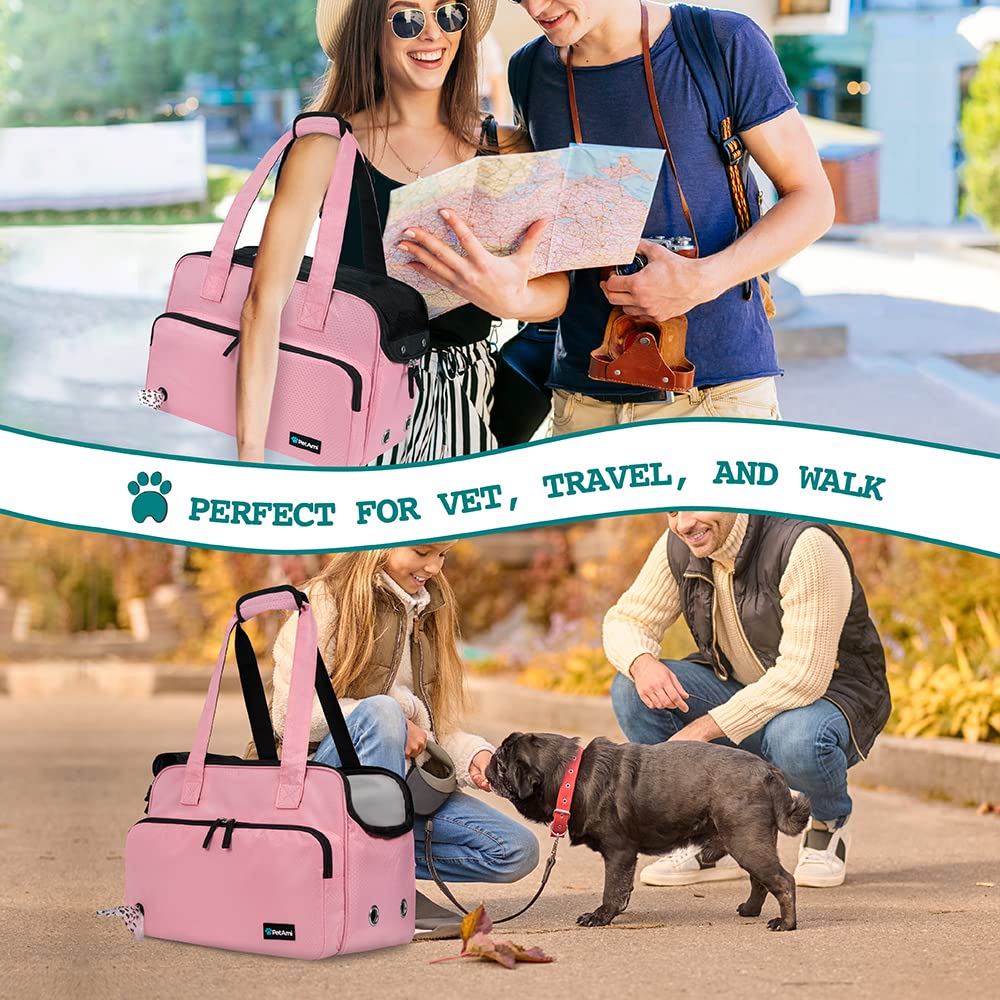 PetAmi small dog purse carrier poop-bag dispenser adds practical convenience