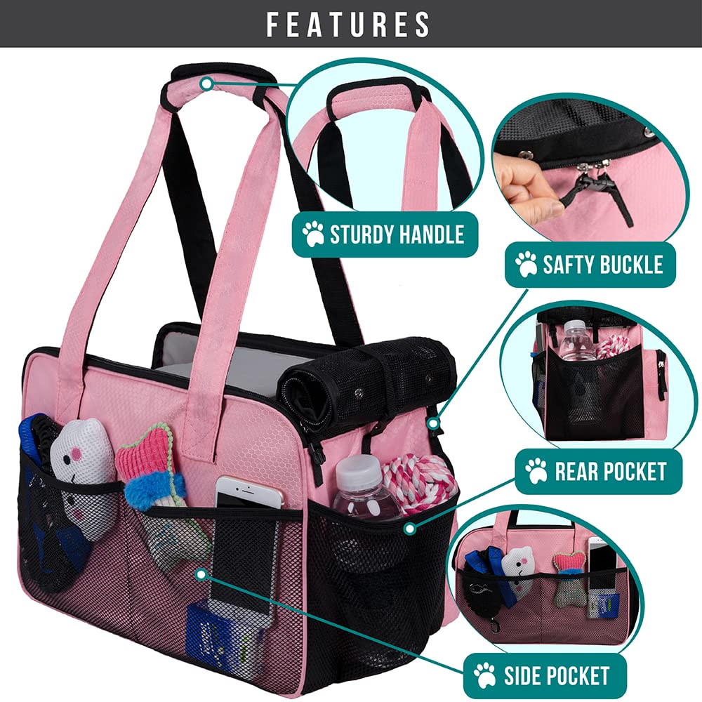 PetAmi small dog purse carrier sherpa-lined bedding emphasizes cozy rests during travel
