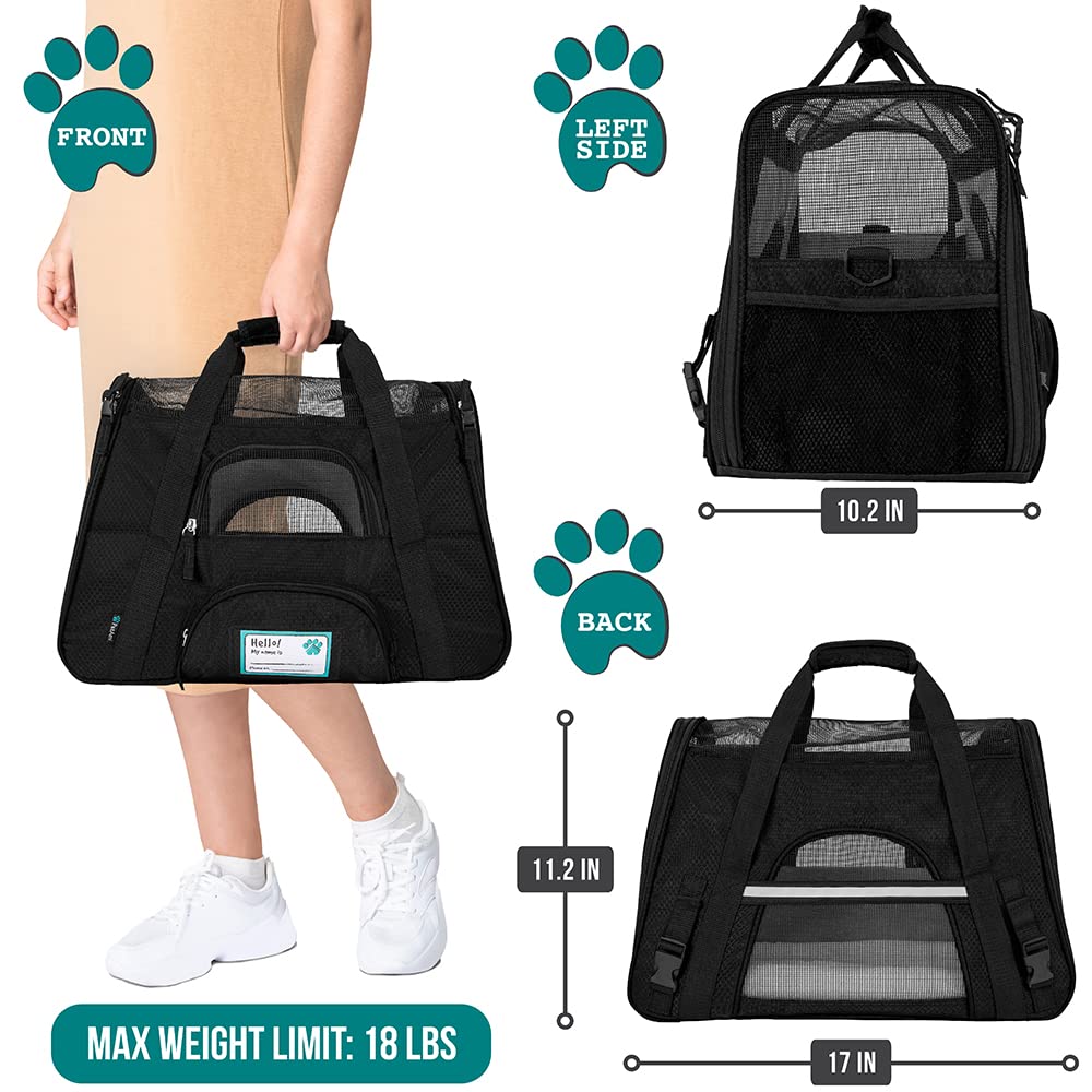 PetAmi soft-sided dog carrier for small dogs, lightweight and secure.