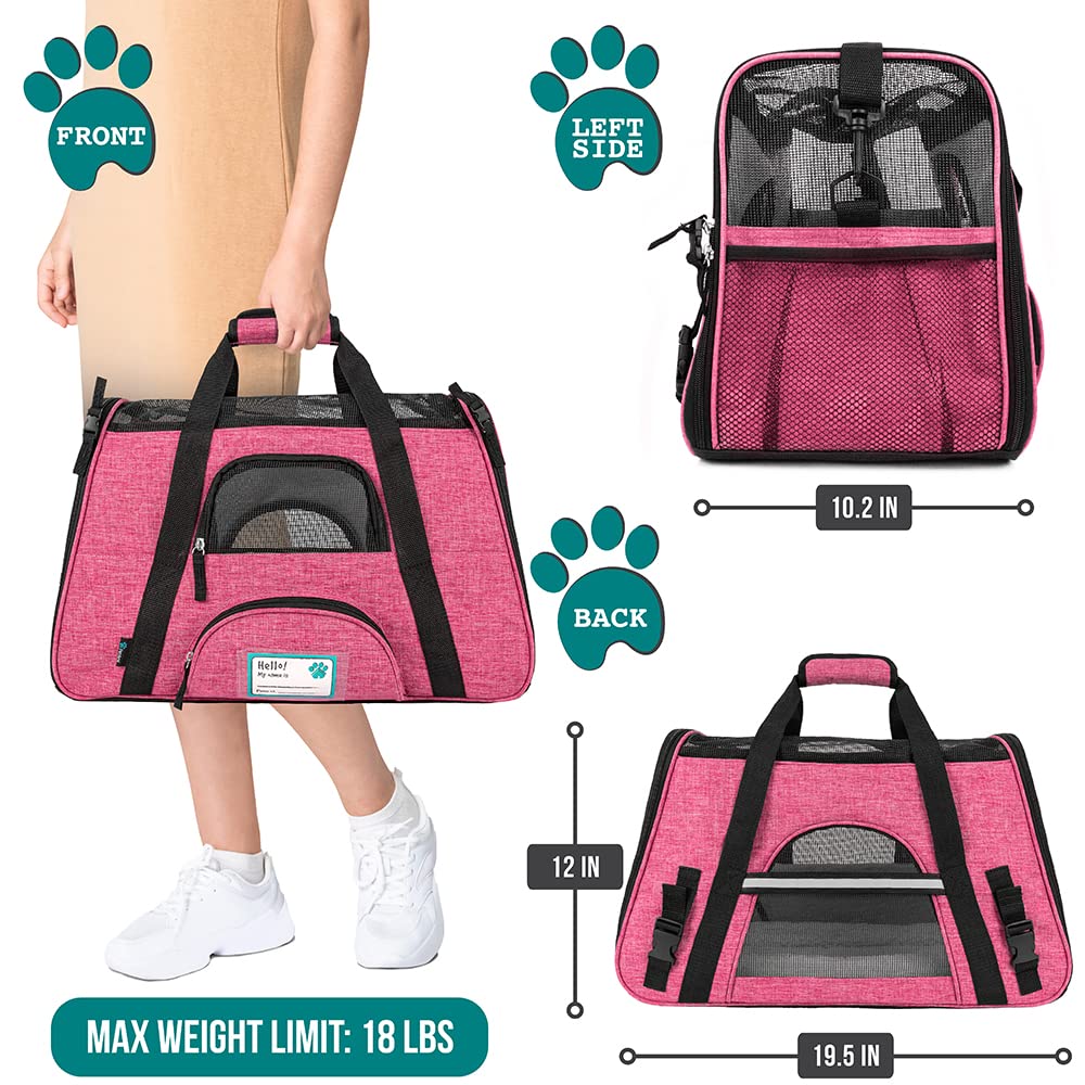PetAmi soft-sided carrier with breathable mesh promotes comfortable airflow.