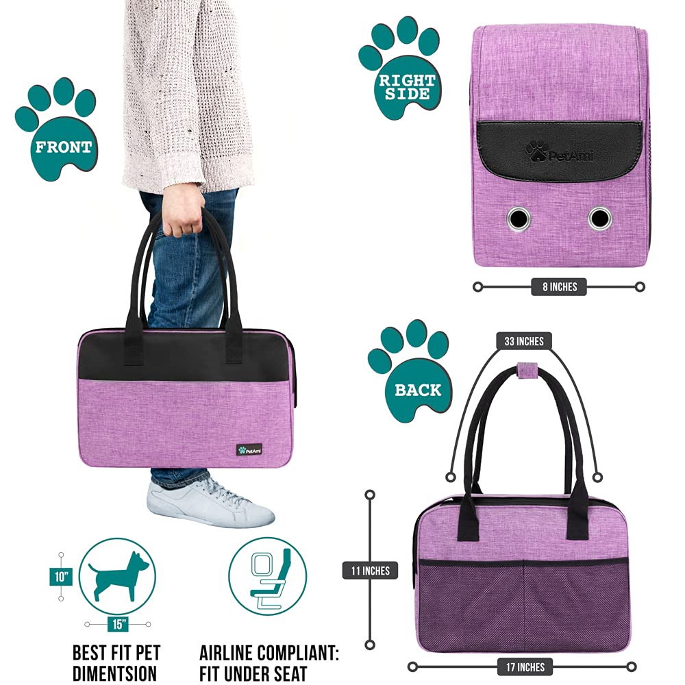 PetAmi soft-sided carrier with breathable mesh for better airflow
