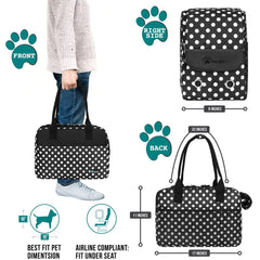 PetAmi soft sided carrier with ventilated mesh for better pet airflow