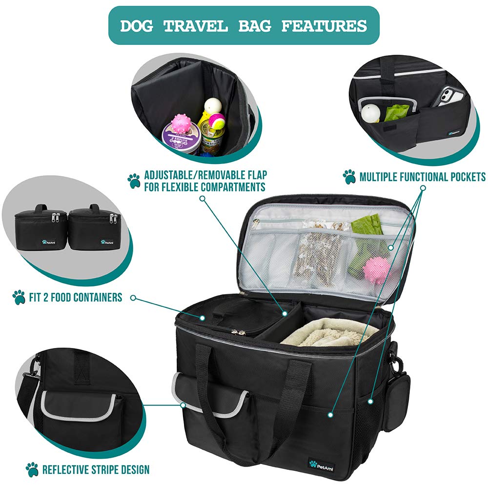 PetAmi travel bag demonstrates airline compatibility for easy pet travel.