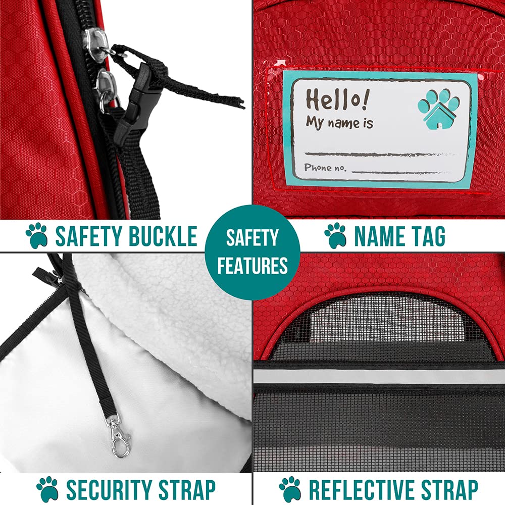 PetAmi travel bag front pocket stores essentials like treats