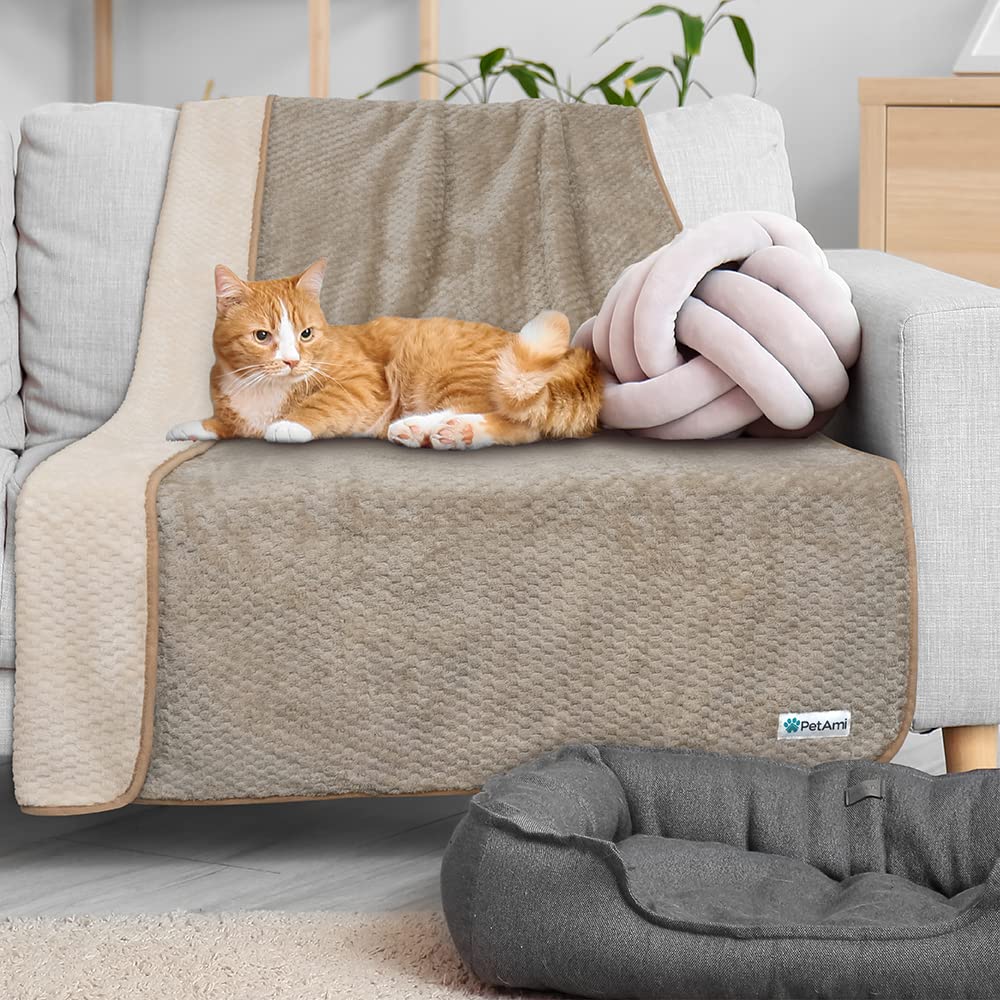 PetAmi travel dog blanket in car for trips and hotel stays