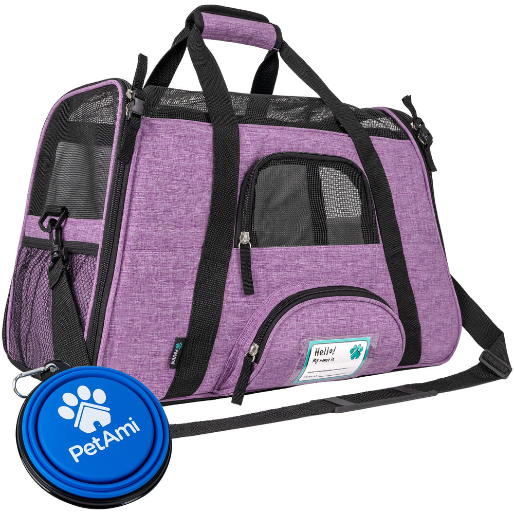 PetAmi under-seat airline cat carrier showing compact travel design