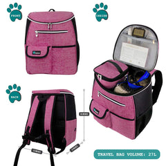 PetAmi under-seat dog travel bag keeps essentials within reach during flights.