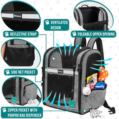 PetAmi ventilated mesh design provides airflow for comfortable travel