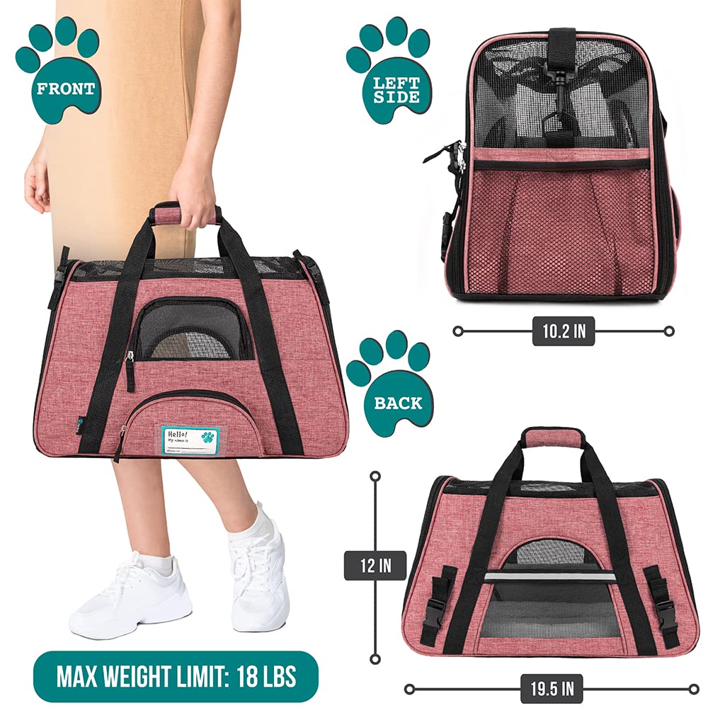 PetAmi ventilated mesh cat carrier provides airflow and comfort for calm journeys