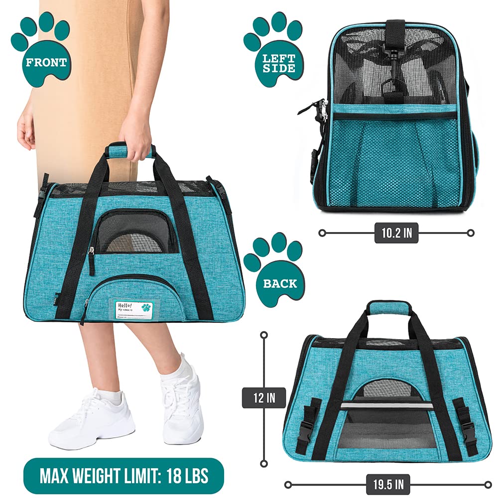 PetAmi ventilated mesh carrier for cats and small dogs ensures breathable comfort.