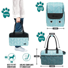 PetAmi purse carrier ventilated mesh panels promote airflow for comfort