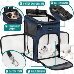 PetAmi ventilated mesh windows showcase airflow ideal for pet comfort on hikes
