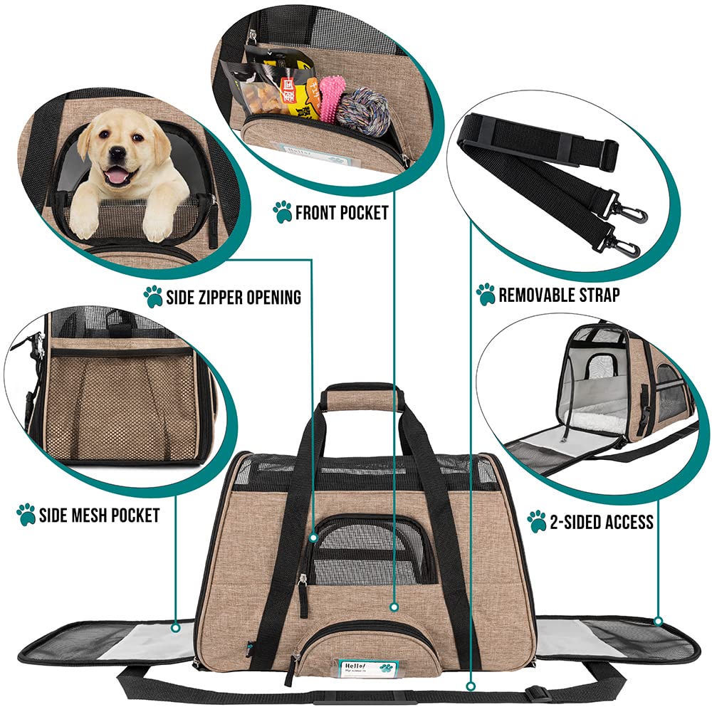 PetAmi breathable mesh-ventilation carrier keeps pets cool during trips.