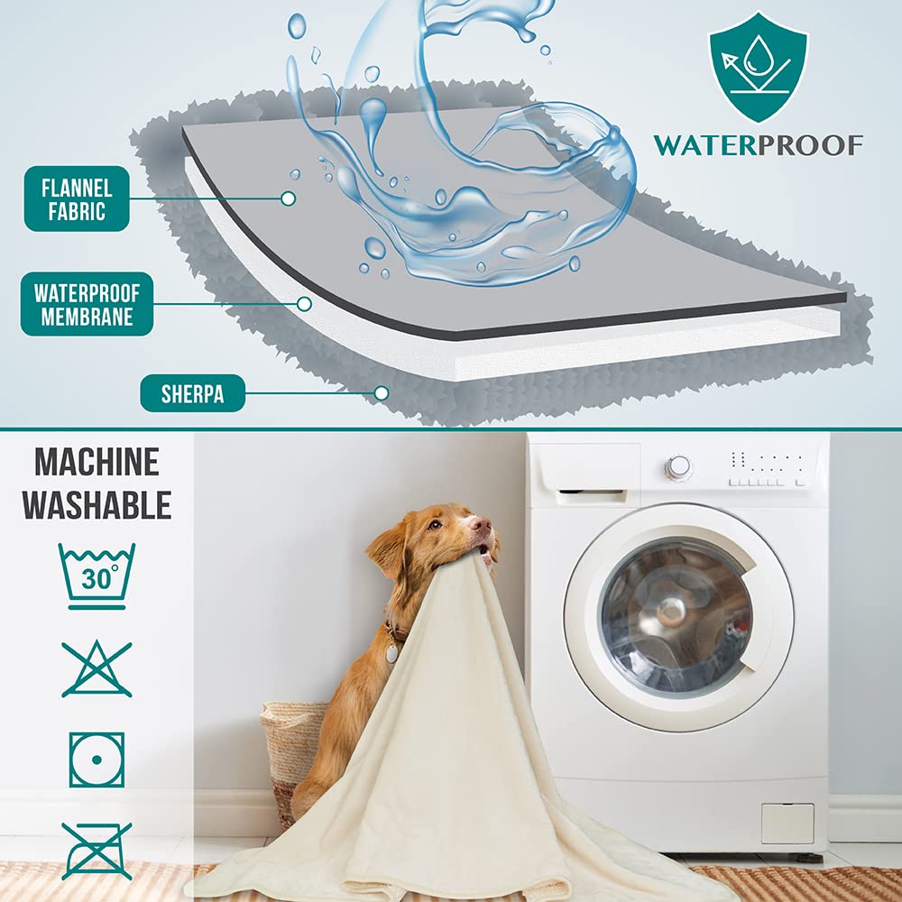 PetAmi waterproof blanket edge stitching closeup shows durable protection against wear.