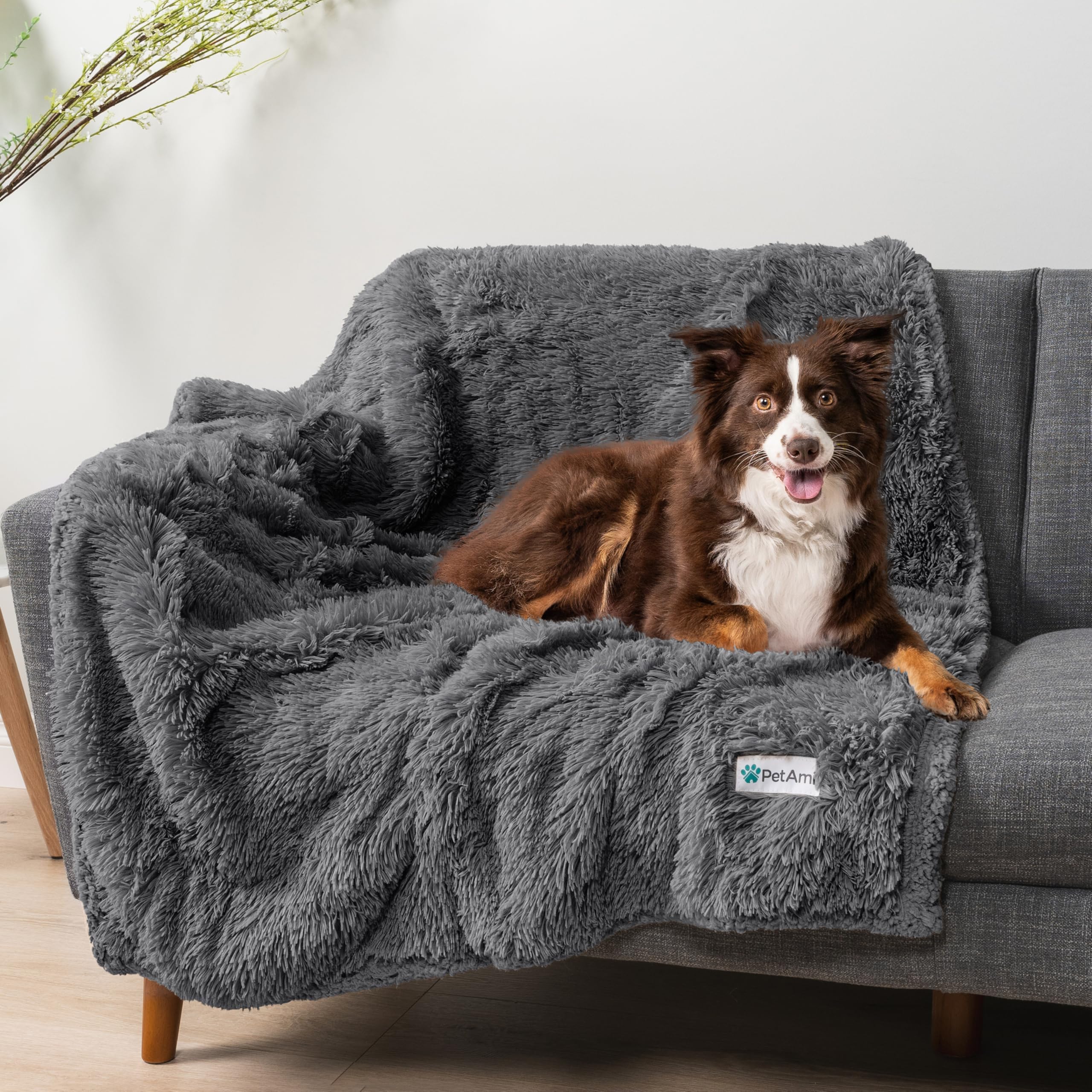 PetAmi waterproof dog blanket 60x40 fits medium to large dogs and cats.
