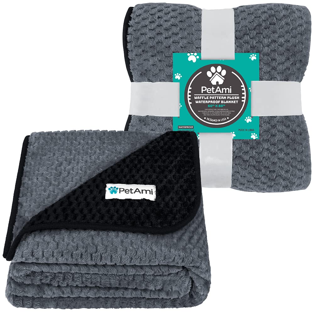 PetAmi waterproof dog blanket couch cover protects furniture from spills and pet hair.