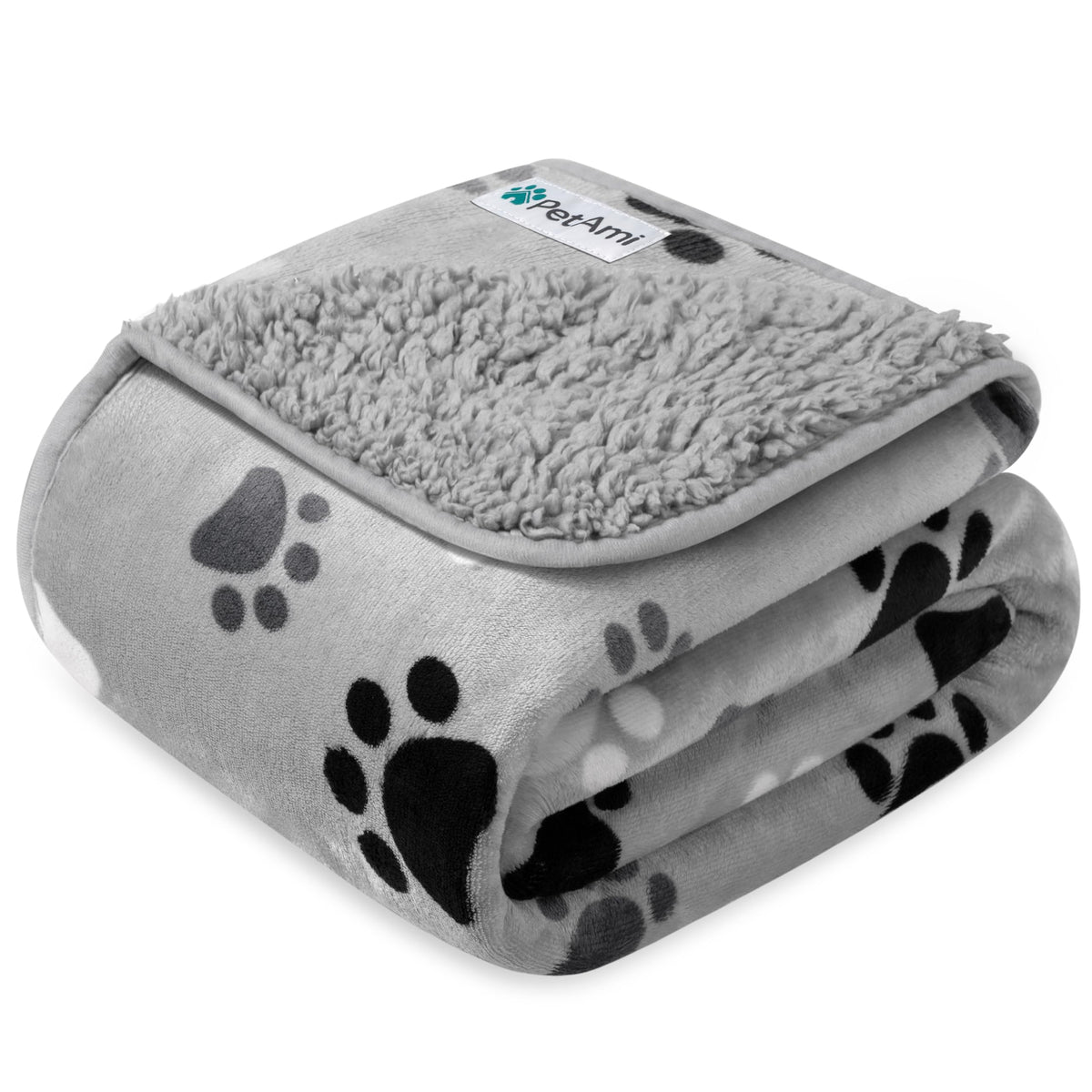 PetAmi waterproof dog blanket on couch protects furniture from spills and fur.