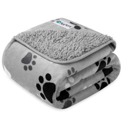 PetAmi waterproof dog blanket on couch protects furniture from spills and fur.