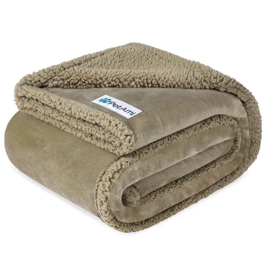 PetAmi waterproof dog blanket on sofa provides leakproof protection against spills
